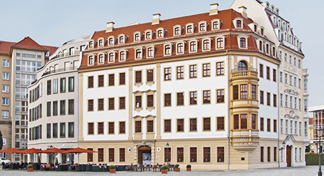 Zeichnung der Fassadenansicht ost aus der Projekt- und Bauphase der Heinrich Schütz Residenz